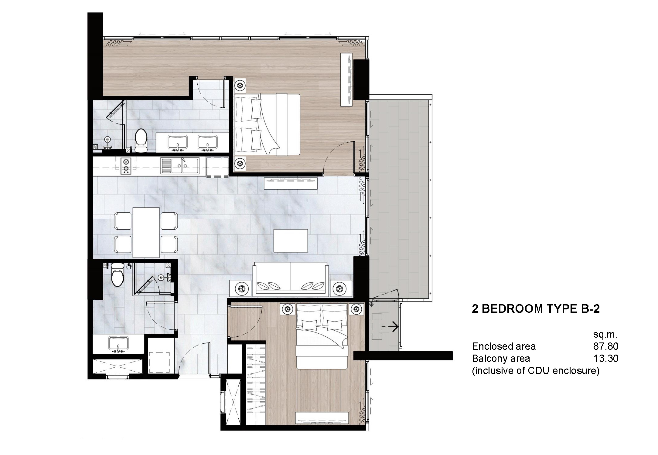 North park condominium Phnom Penh - Floor plan - 12