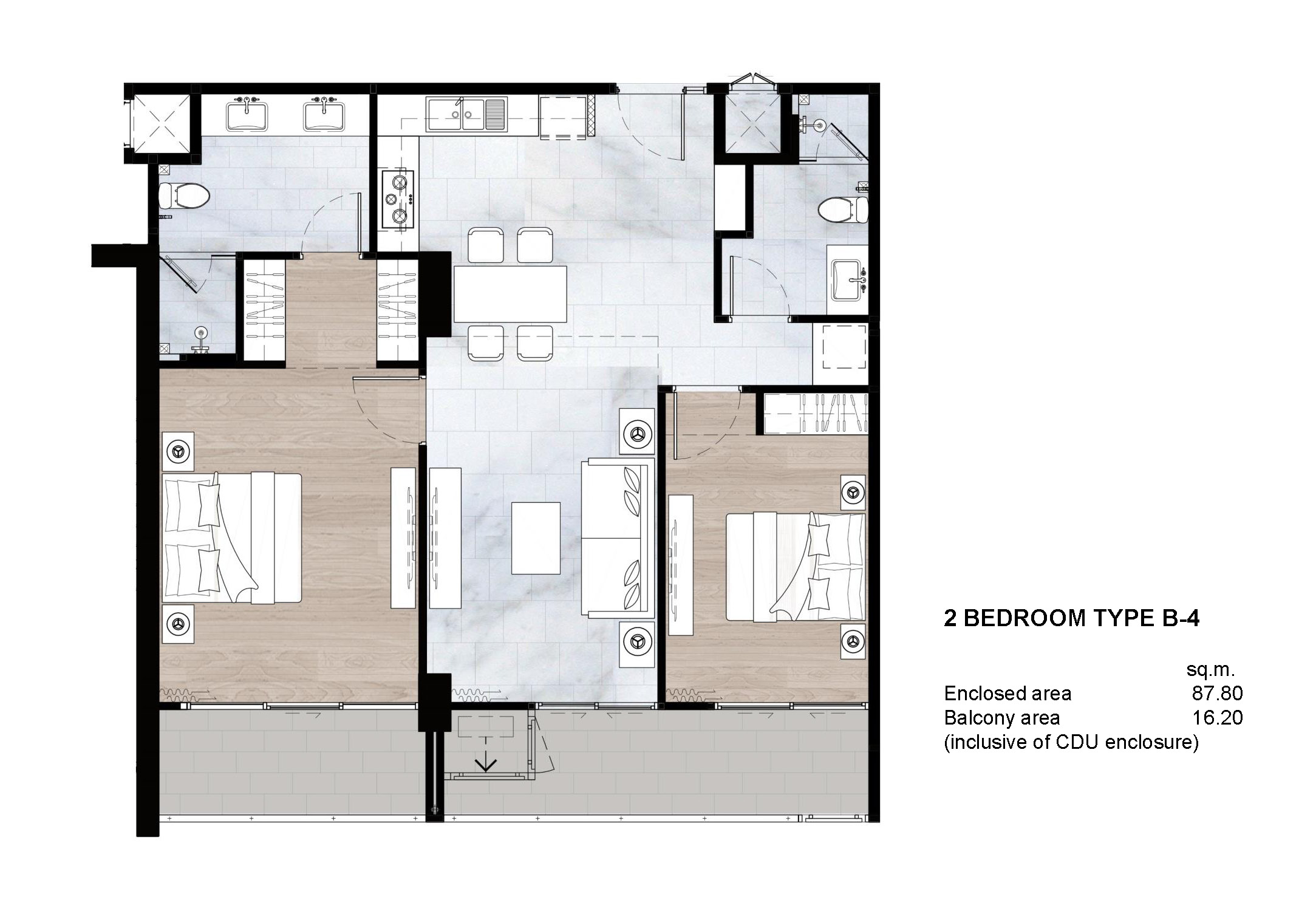 North park condominium Phnom Penh - Floor plan - 14