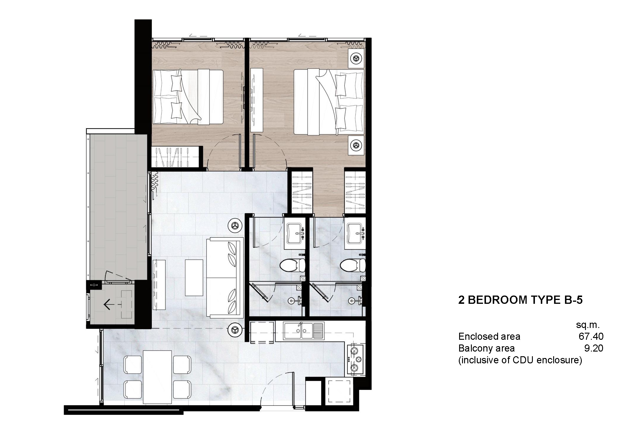 North park condominium Phnom Penh - Floor plan - 15