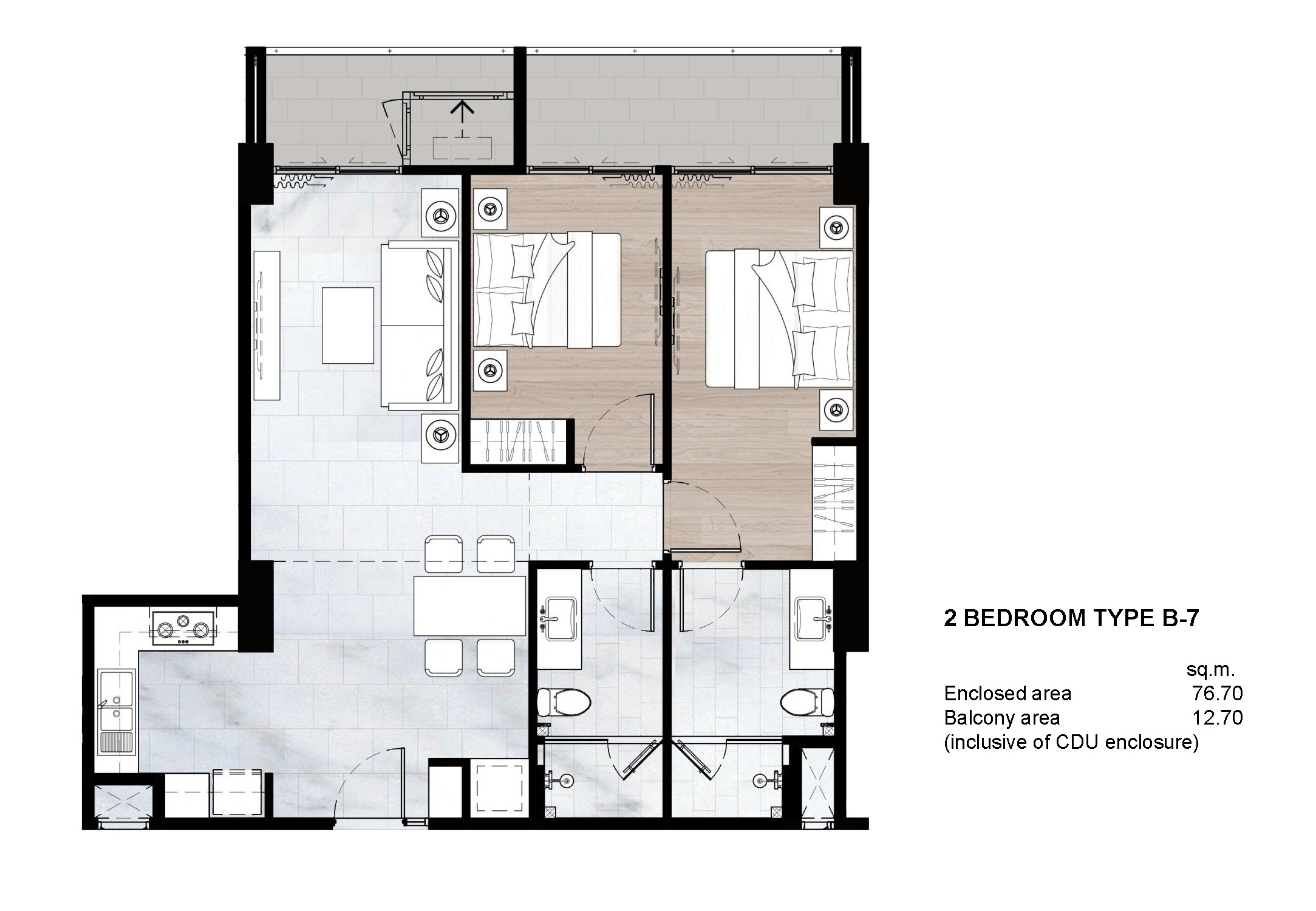 North park condominium Phnom Penh - Floor plan - 17