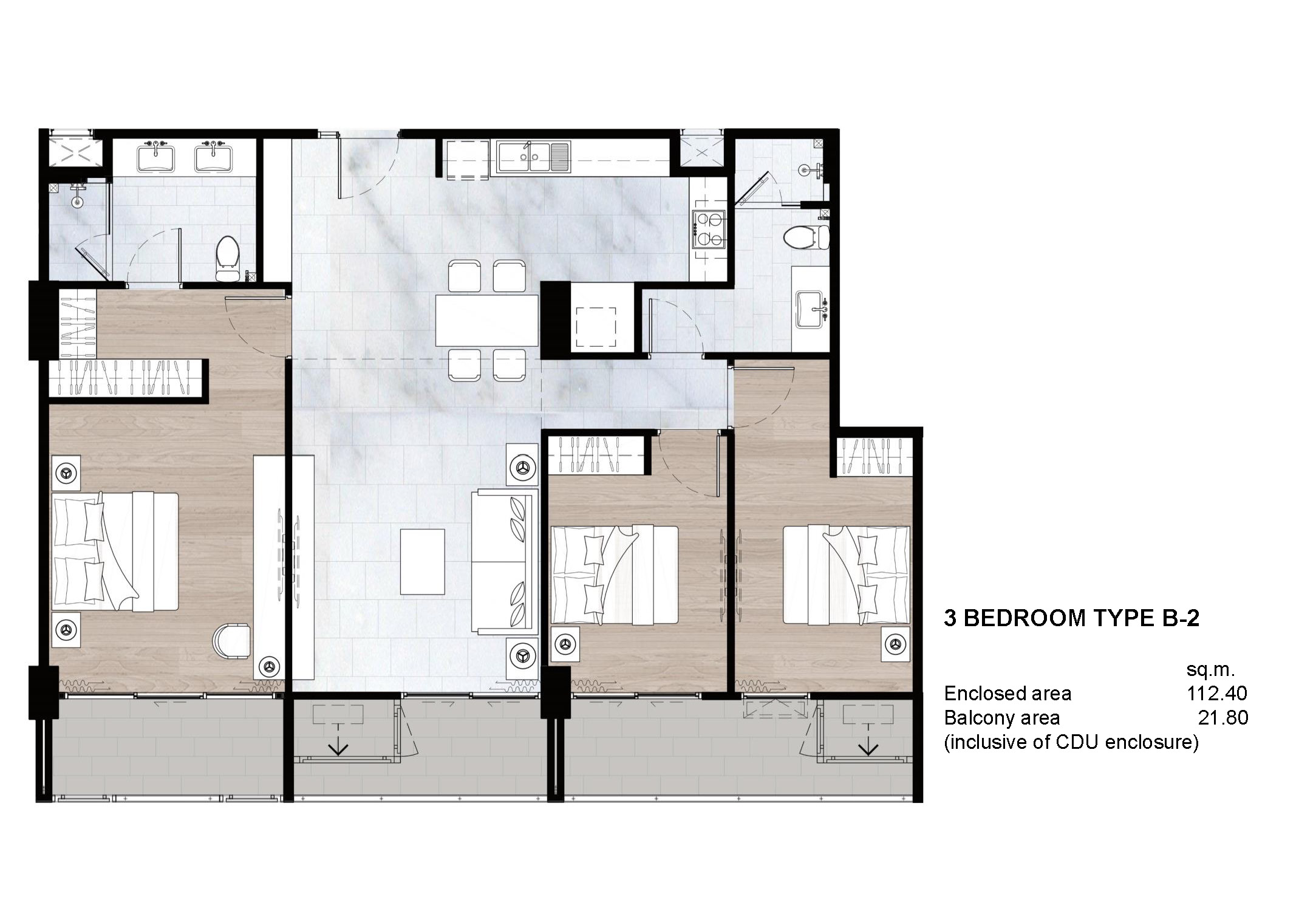 North park condominium Phnom Penh - Floor plan - 19