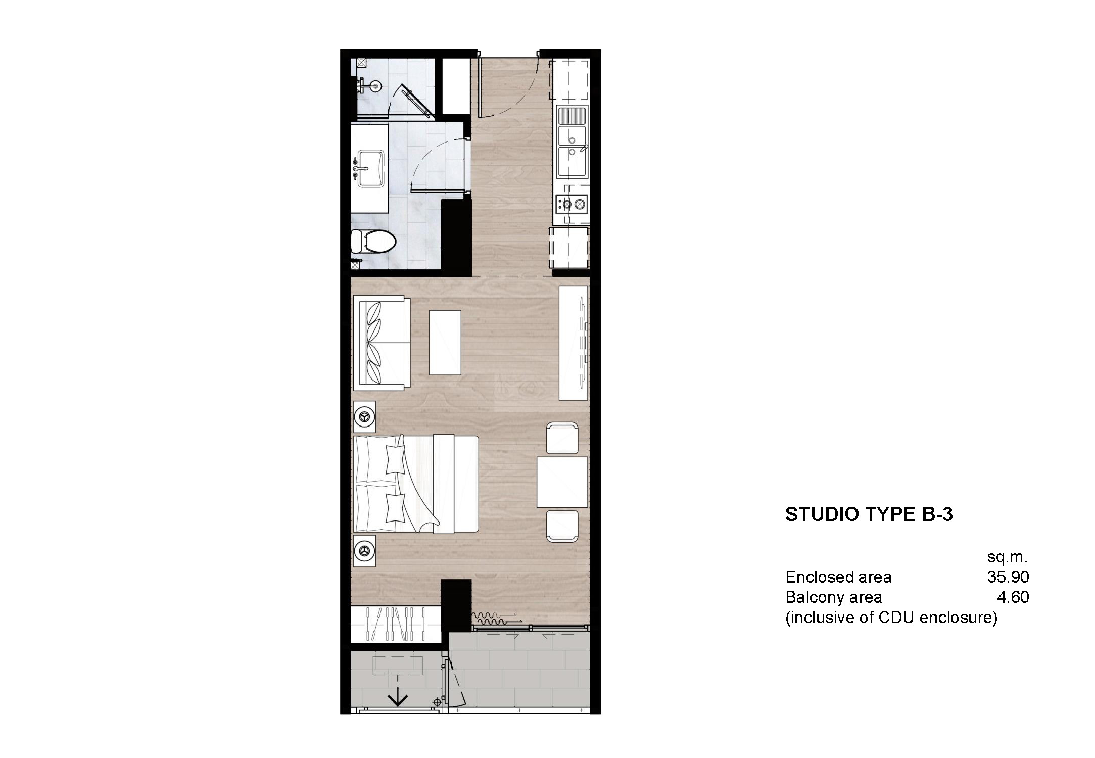 North park condominium Phnom Penh - Floor plan - 4